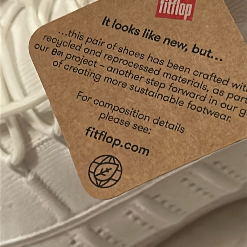 NEW FitFlop White sneakers sz 8.5 - Picture 11 of 12